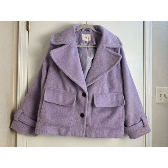 A New Day purple fuzzy coat size XXL - Picture 3 of 10